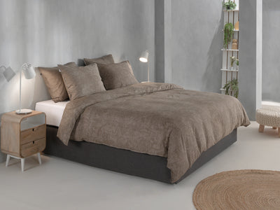 Zohome Dekbedovertrek Paisley di Lino Palm-Taupe