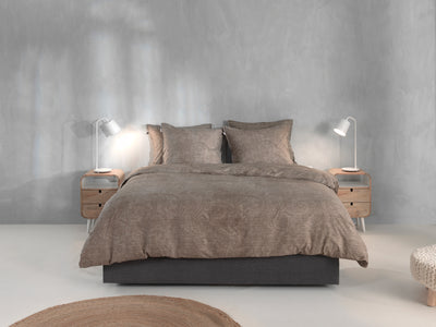 Zohome Dekbedovertrek Paisley di Lino Palm-Taupe