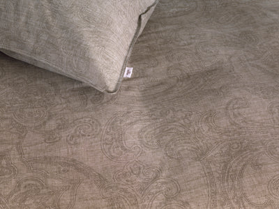 Zohome Dekbedovertrek Paisley di Lino Palm-Taupe