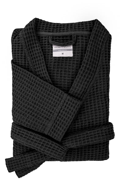 Heckett & Lane Badjas Wafel Midnight-Black