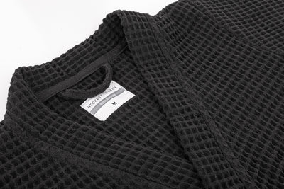 Heckett & Lane Badjas Wafel Midnight-Black