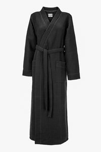 Heckett & Lane Badjas Wafel Midnight-Black