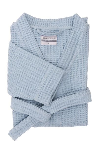 Heckett & Lane Badjas Wafel Ice-Blue