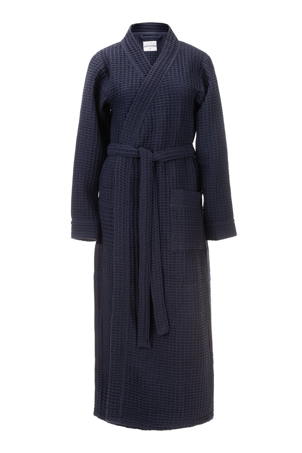 Heckett & Lane Badjas Wafel Navy-Blue