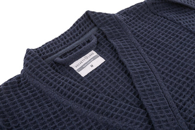 Heckett & Lane Badjas Wafel Navy-Blue