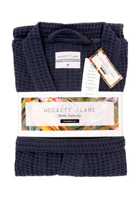 Heckett & Lane Badjas Wafel Navy-Blue
