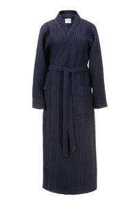 Heckett & Lane Badjas Wafel Navy-Blue