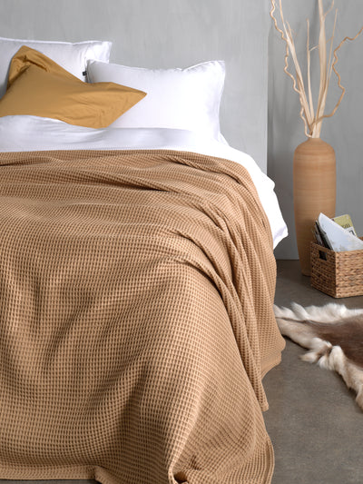 Heckett & Lane Sprei Wafel Pale-Khaki