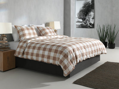 Zohome Dekbedovertrek Quattro di Lino Sandy-Beige