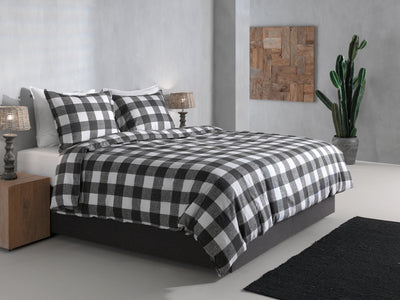 Zohome Dekbedovertrek Quattro di Lino Dark-Grey