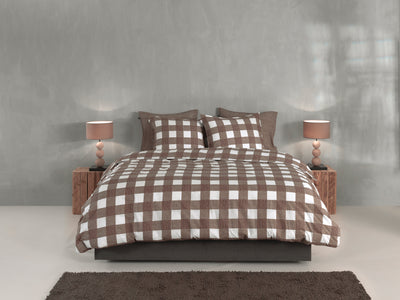 Zohome Dekbedovertrek Quattro di Lino Palm-Taupe