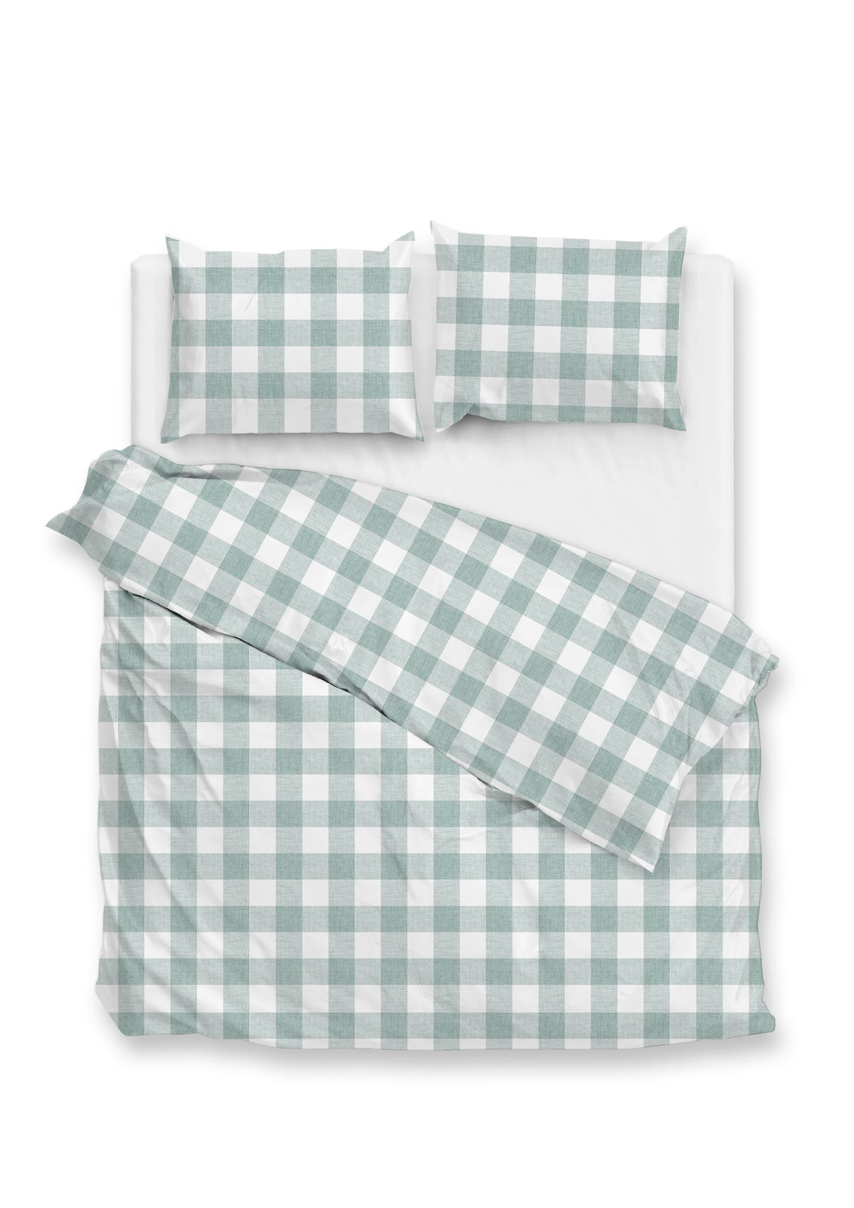 Zohome Dekbedovertrek Quattro di Lino Mint-Green