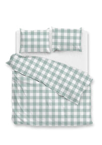 Zohome Dekbedovertrek Quattro di Lino Mint-Green
