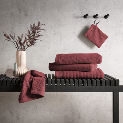 Heckett & Lane Handdoekenset Prestige - 50x100 cm - Spicy-Red