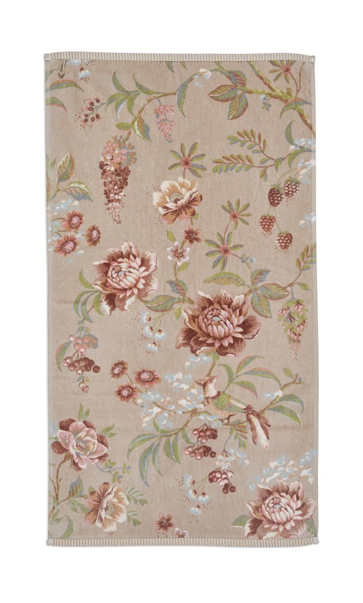 Pip Studio Douchehanddoek Secret Garden Khaki