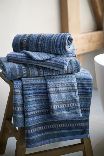 Pip Studio Badhanddoek Geometric Print Dark Blue