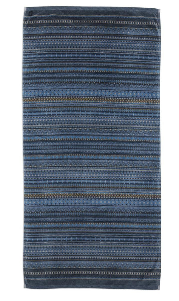 Pip Studio Badhanddoek Geometric Print Dark Blue