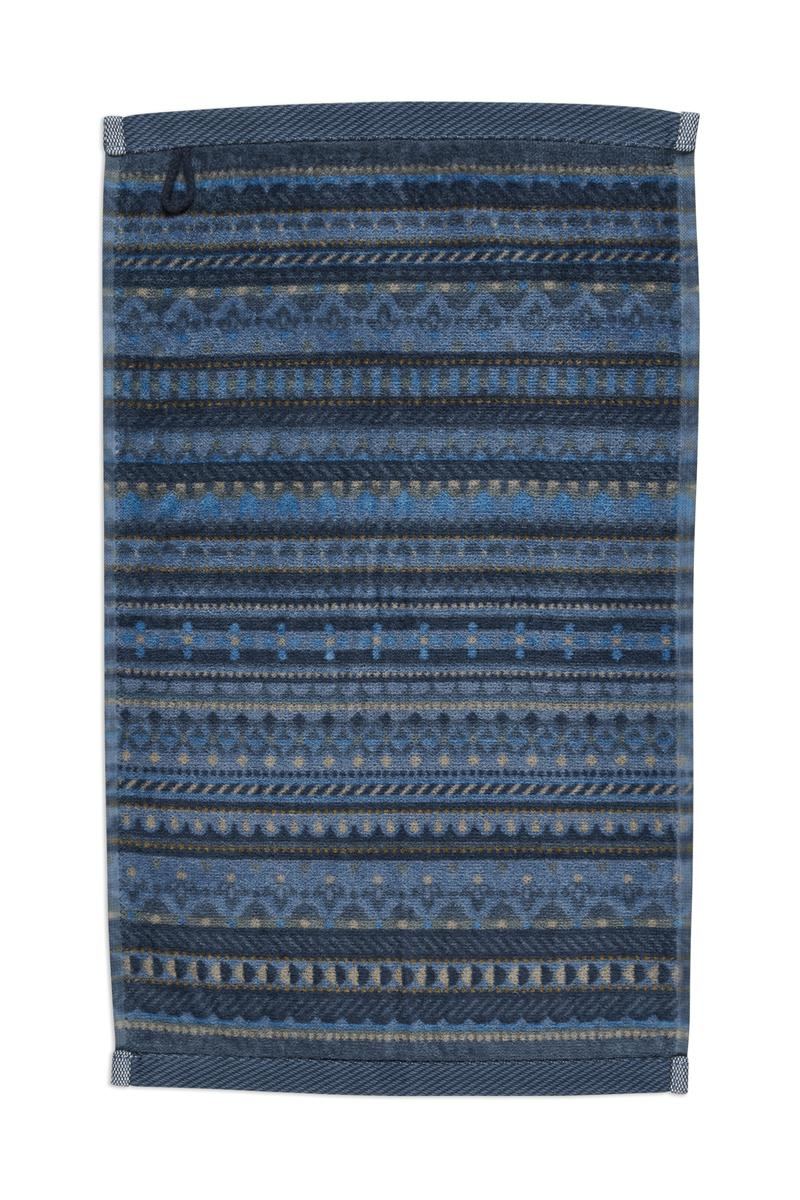 Pip Studio Gastendoekje Geometric Print Dark Blue