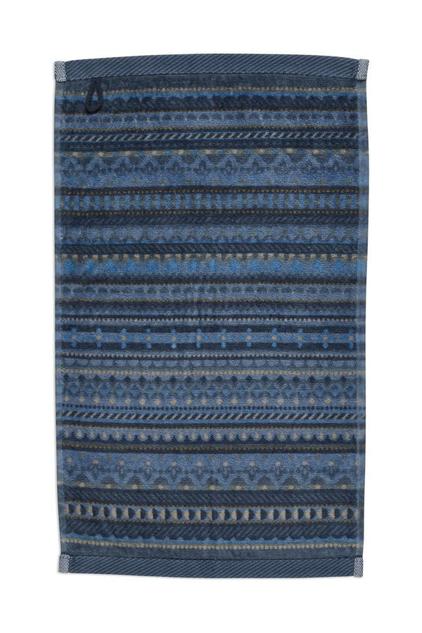 Pip Studio Gastendoekje Geometric Print Dark Blue