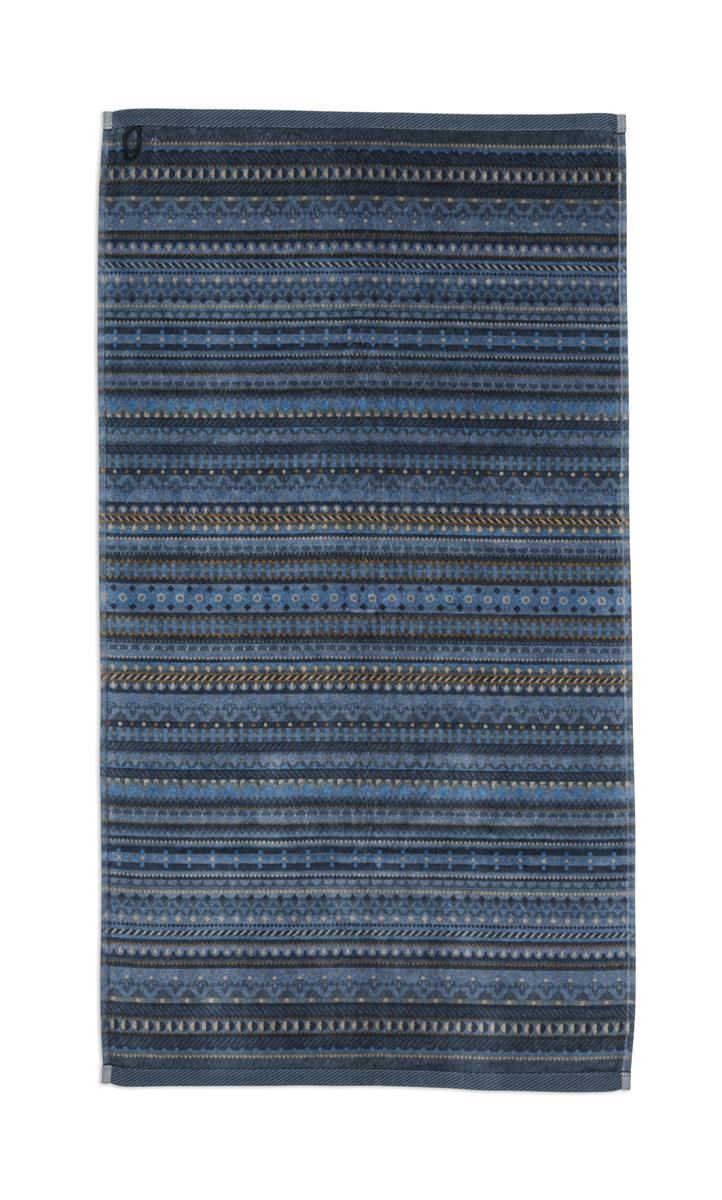 Pip Studio Douchehanddoek Geometric Print Dark Blue