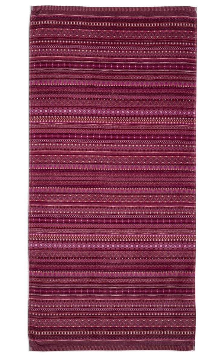 Pip Studio Badhanddoek Geometric Print Dark Pink