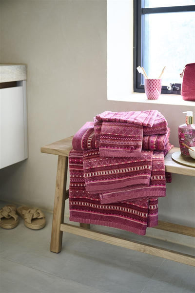 Pip Studio Washandje Geometric Print Dark Pink