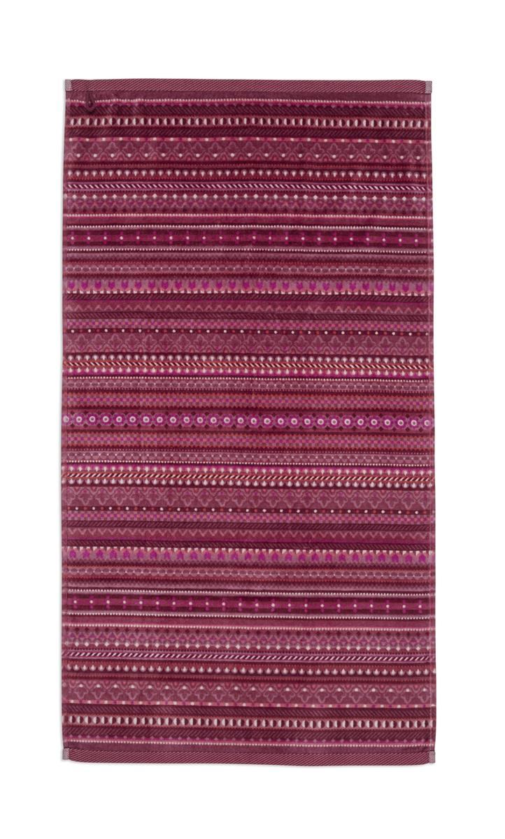 Pip Studio Douchehanddoek Geometric Print Dark Pink