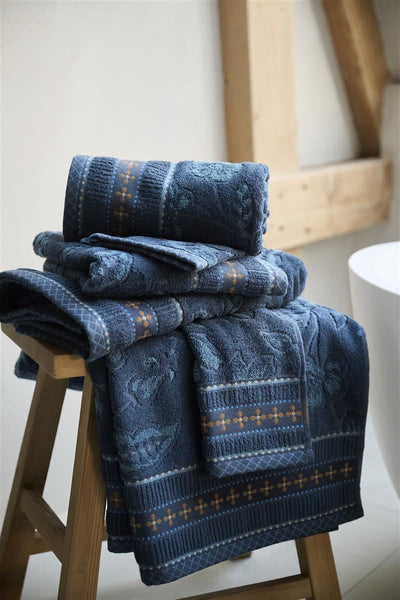 Pip Studio Gastendoekje Jasmin Jacquard Dark Blue