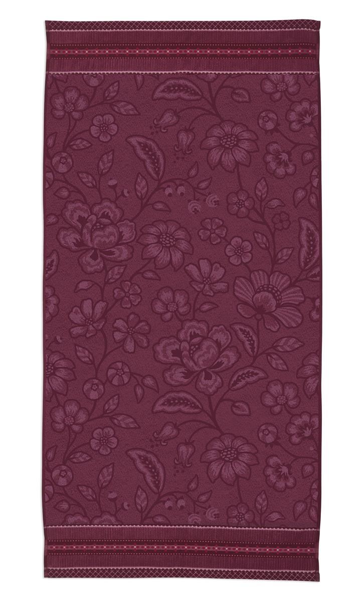 Pip Studio Badhanddoek Jasmin Jacquard Dark Pink