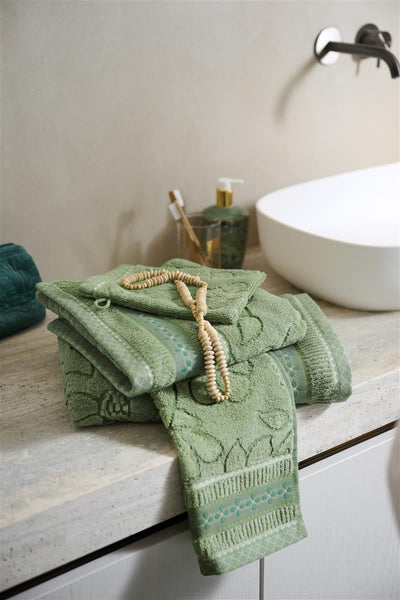 Pip Studio Badhanddoek Jasmin Jacquard Green