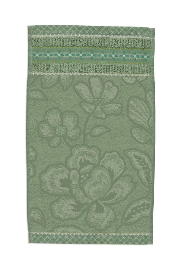 Pip Studio Gastendoekje Jasmin Jacquard Green