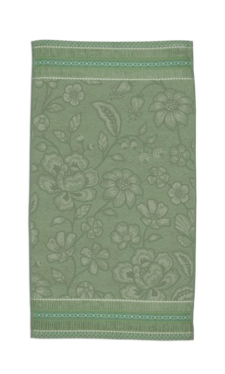 Pip Studio Douchehanddoek Jasmin Jacquard Green