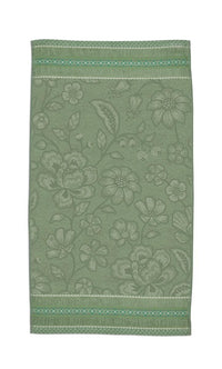 Pip Studio Douchehanddoek Jasmin Jacquard Green