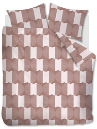 vtwonen Dekbedovertrek Check Mate Stone Red