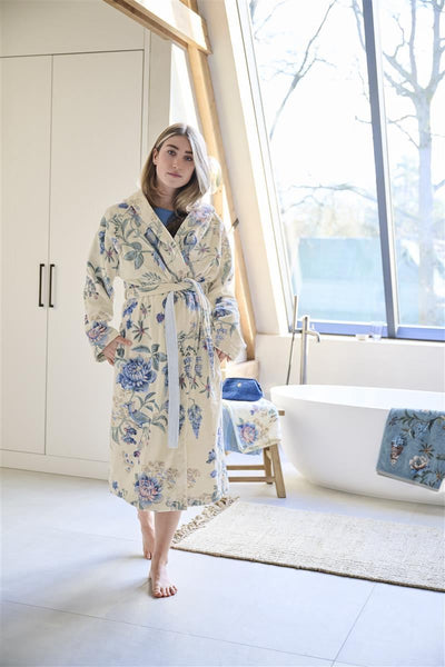 Pip Studio Badjas Secret Garden WhiteBlue