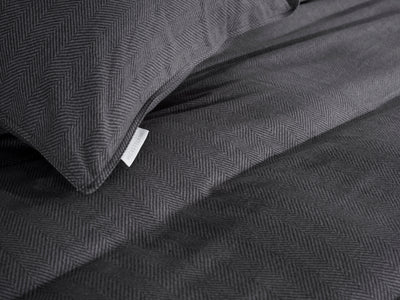 Heckett & Lane Dekbedovertrek Spina Anthracite