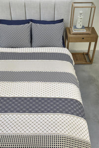 Riviera Maison Dekbedovertrek Ropes Navy Blue