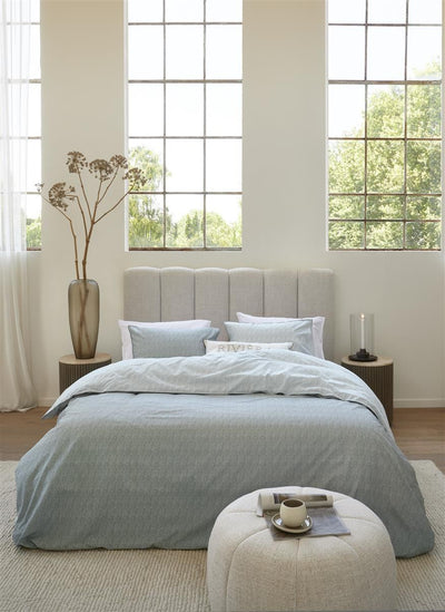 Riviera Maison Dekbedovertrek Twisted Grey Green