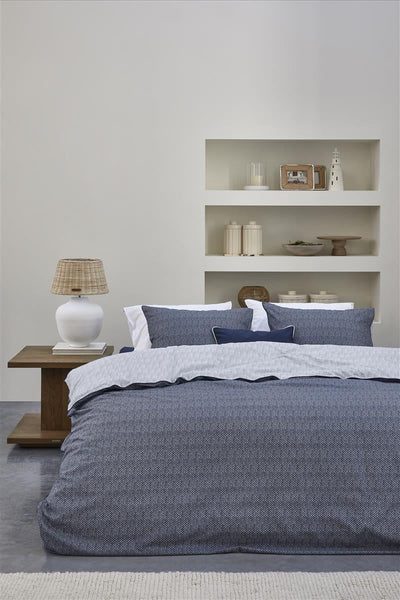 Riviera Maison Dekbedovertrek Twisted Blue