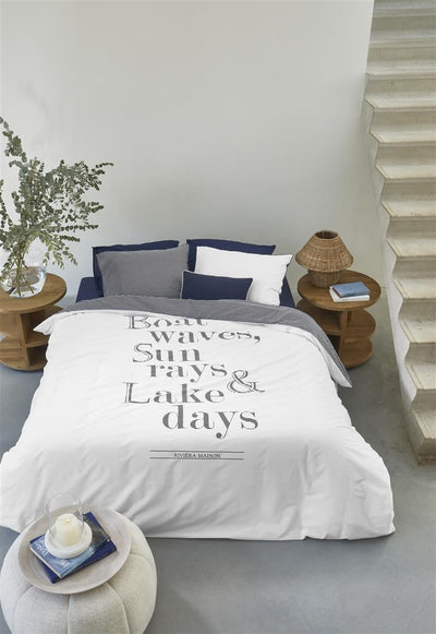 Riviera Maison Dekbedovertrek Lake Days Navy Blue