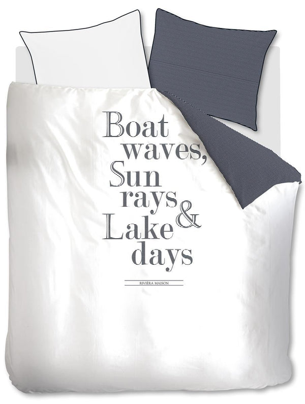 Riviera Maison Dekbedovertrek Lake Days Navy Blue