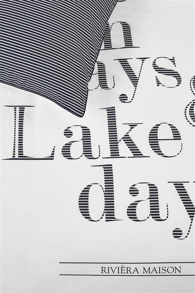 Riviera Maison Dekbedovertrek Lake Days Navy Blue