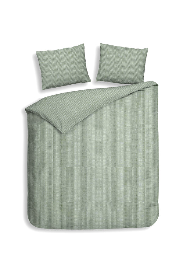 Heckett & Lane Dekbedovertrek Spina Laurel-Green