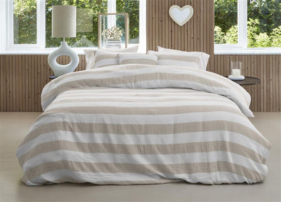 Riviera Maison Dekbedovertrek Striped Sand