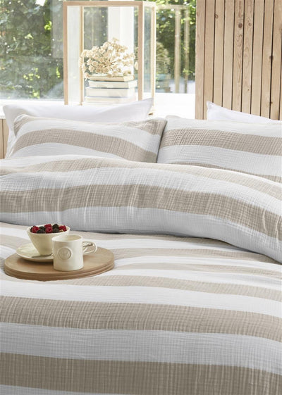 Riviera Maison Dekbedovertrek Striped Sand