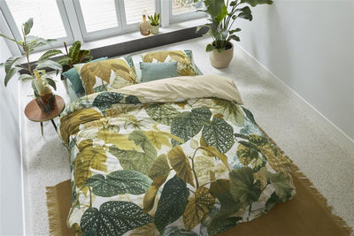 BeddingHouse Dekbedovertrek Begonia Olive Green