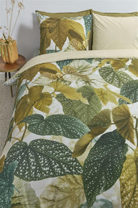BeddingHouse Dekbedovertrek Begonia Olive Green