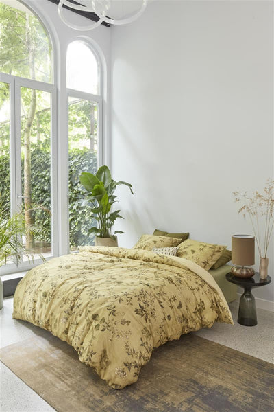 BeddingHouse Dekbedovertrek Charlotte Olive Green