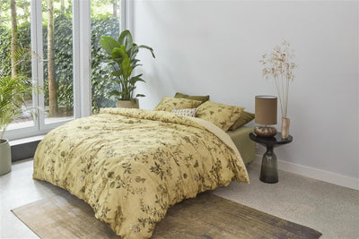 BeddingHouse Dekbedovertrek Charlotte Olive Green