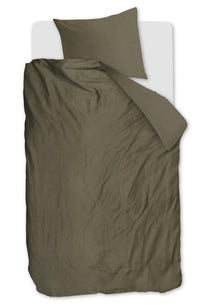 BeddingHouse Dekbedovertrek Change Olive Green
